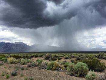 Big storms are influenced by the water cycle and weather patterns involving air movement in the atmosphere.