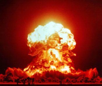 A nuclear bomb exploding amounts to a lot of energy transfer in chemical reactions.
