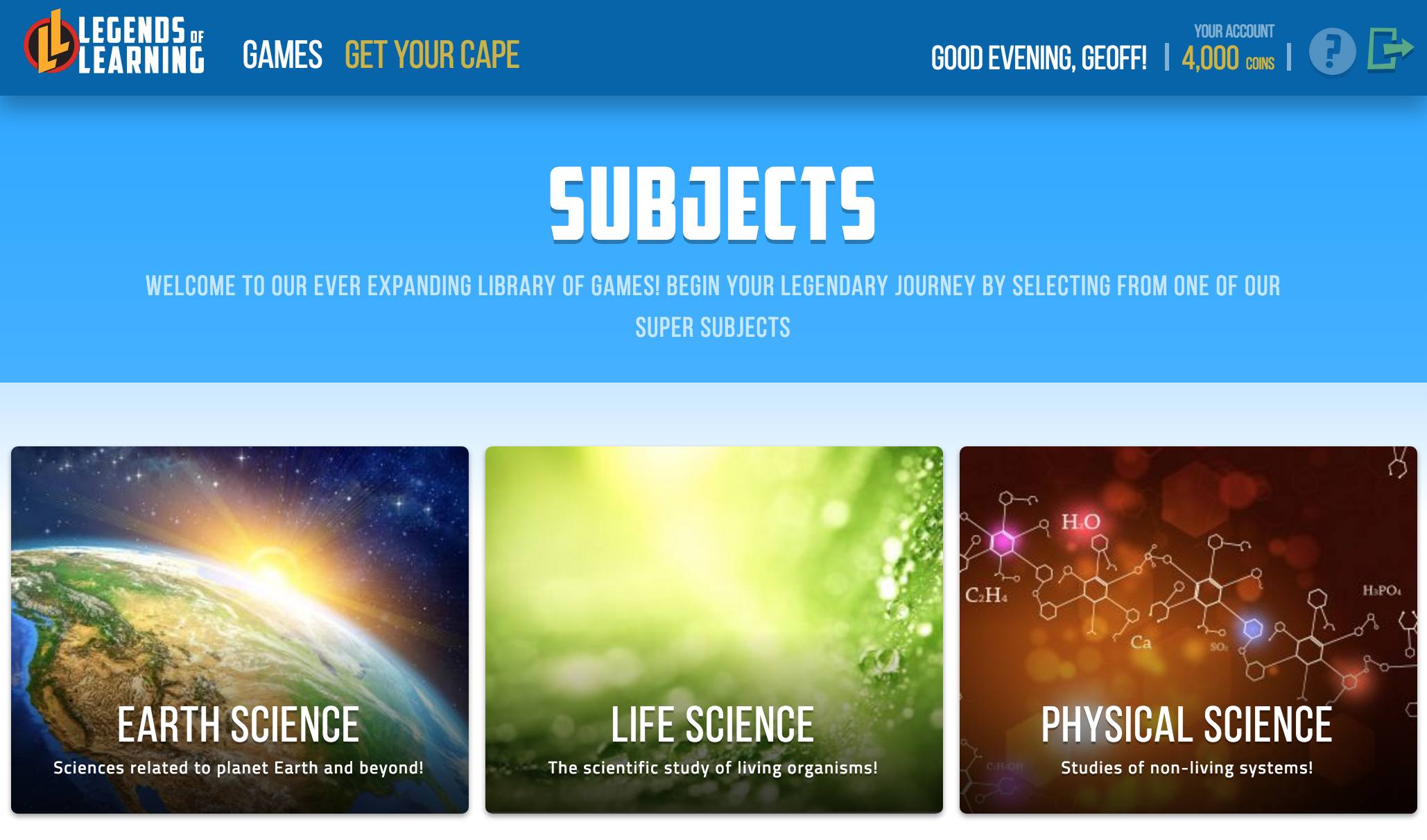 Legends of Learning: Science Games That are NGSS Aligned and Fun!