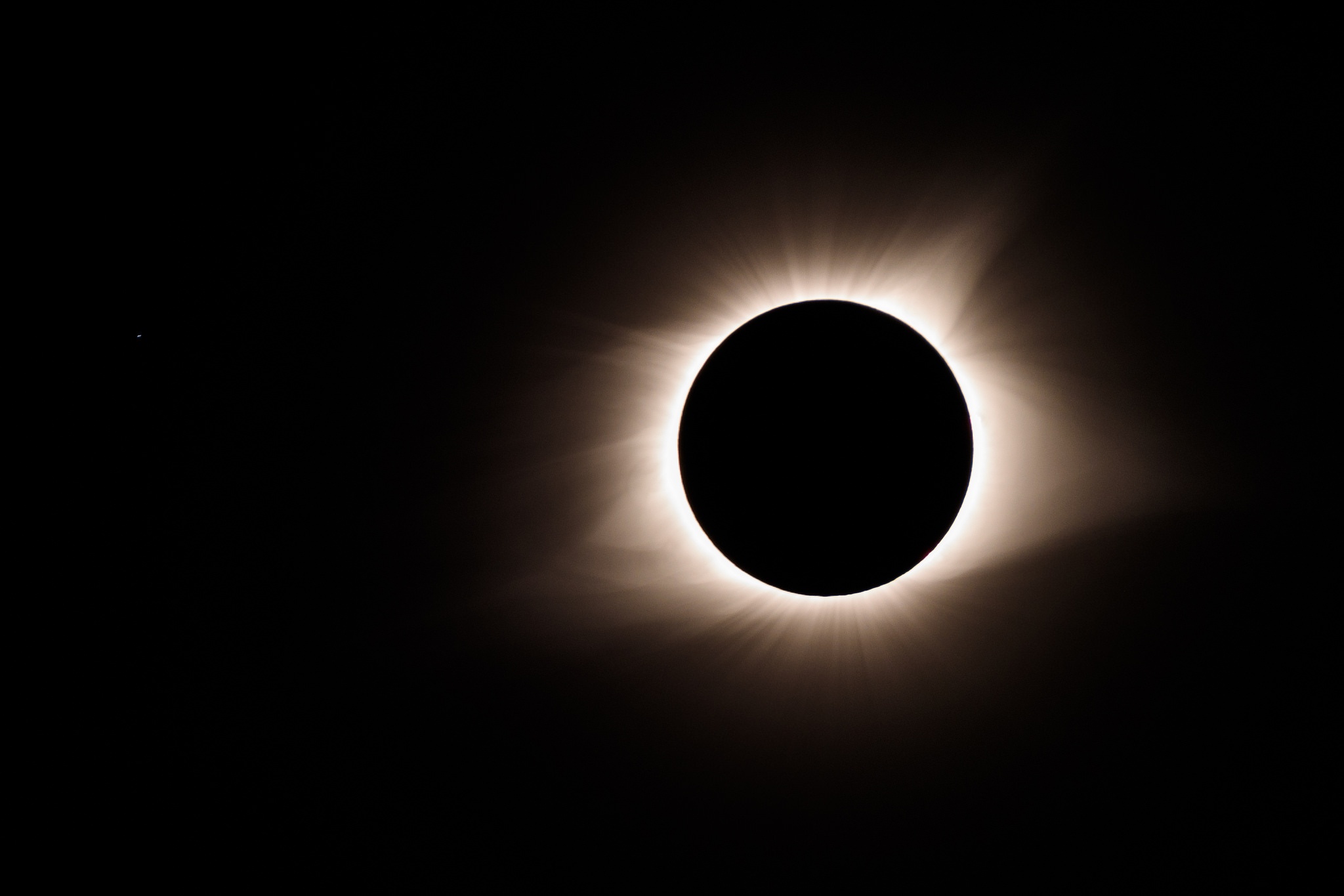 The eclipse at totality.