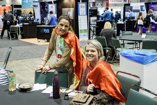 Two Legendary science teachers at FETC in Florida.