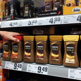 coffee on grocery store shelf