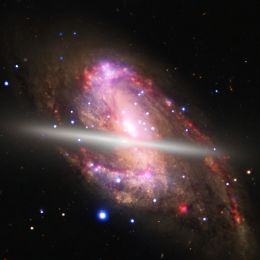 large colorful galaxy cloud in space