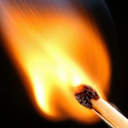 burning matchstick