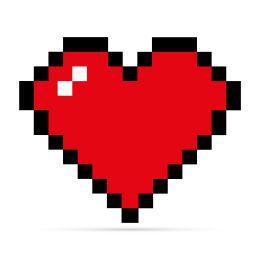 red pixel video game minecraft heart