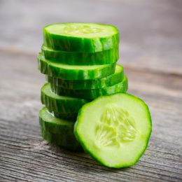 stacked cucumber slices