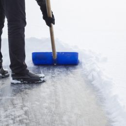 person shoveling snow