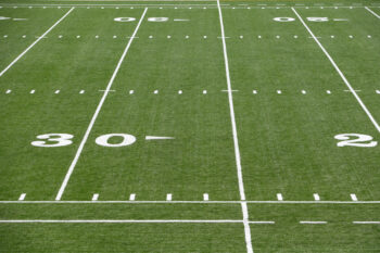 football field lines representing multiples of 10