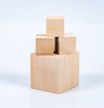 Unit cubes stacked on each other