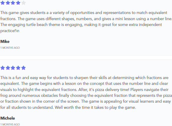 Fraction Feast Pizza Paradise for Elementary Math reviews
