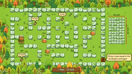 Capy's Conversion Quest gameplay showing unit conversion puzzles